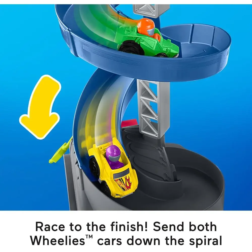 Fisher-Price Little People Toddler Toy Hot Wheels Spiral Stunt Race Track NWT
